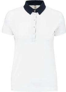 Kariban K261 - Polo jersey bicolore femme Blanc / Bleu marine