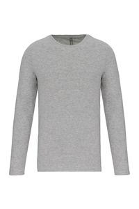 Kariban K3016 - T-shirt col rond manches longues homme Light Grey Heather