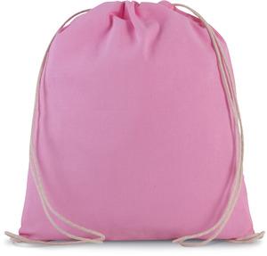 Kimood KI0147 - Petit sac à dos en coton bio avec cordelettes Dark Pink