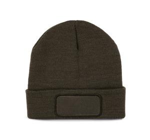 K-up KP891 - Bonnet recyclé avec patch et doublure Thinsulate Dark Khaki