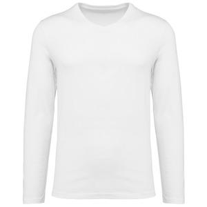 Kariban Premium PK306 - T-shirt Supima® col V manches longues homme White