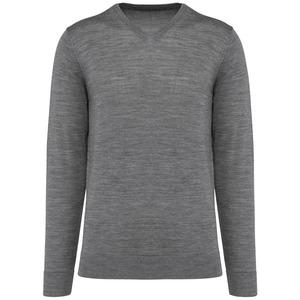 Kariban Premium PK910 - Pull Mérinos col V homme Grey Heather