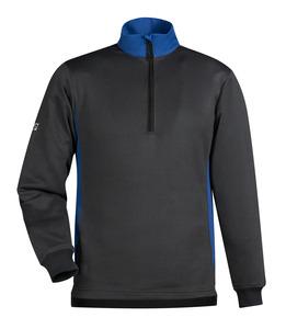 Puma Workwear PW4000 - Sweat-shirt col zippé unisexe Anthracite / Blue