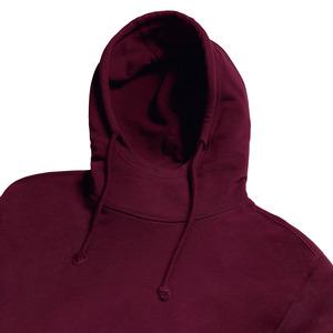 Russell RU209M - Sweat à capuche col montant Pure Organic Burgundy