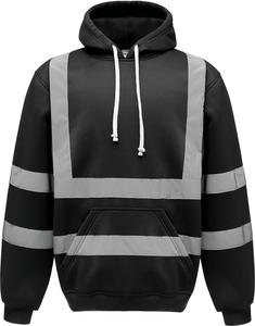 Yoko YHVK05 - Sweatshirt capuche haute visibilité Black