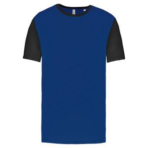 PROACT PA4023 - Maillot manches courtes bicolore unisexe Dark Royal Blue / Black