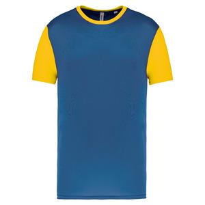PROACT PA4023 - Maillot manches courtes bicolore unisexe Sporty Royal Blue / Sporty Yellow