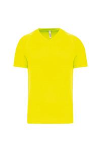 PROACT PA476 - T-shirt de sport manches courtes col v homme Fluorescent Yellow