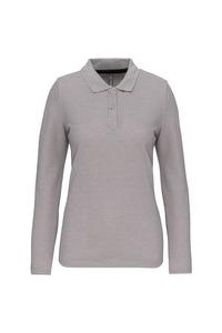 WK. Designed To Work WK277 - Polo manches longues femme Oxford Grey