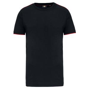 WK. Designed To Work WK3020 - T-shirt DayToDay manches courtes homme Noir-Rouge