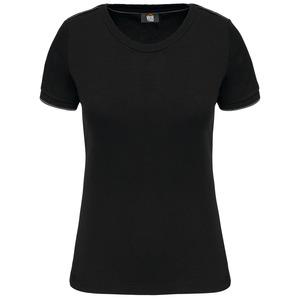 WK. Designed To Work WK3021 - T-shirt DayToDay manches courtes femme Black / Silver