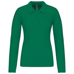 Kariban K257 - Polo piqué manches longues femme Kelly Green