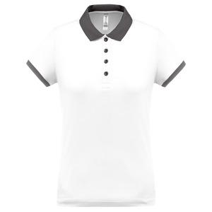 Proact PA490 - Polo piqué performance femme White / Sporty Grey