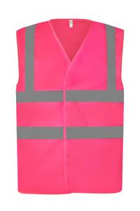 Yoko YHVW120 - Gilet haute visibilité à maille ajourée recyclée Rose