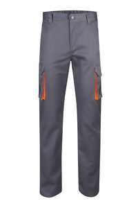 Velilla 103008S - PANTALON STRETCH BICOLORE GREY/HI-VIS ORANGE