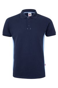 Velilla 105504 - POLO BICOLORE MC NAVY BLUE/SKY BLUE