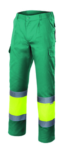 Velilla 156 - PANTALON BICOLORE DOUBLÉ HV GREEN/HI-VIS YELLOW