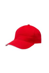Mukua MCT200V - CASQUETTE 5 PENNEAUX Red/White