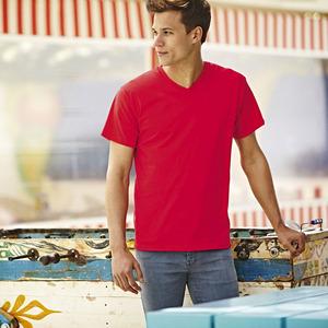 Fruit of the Loom SC22V - T-Shirt Homme Col V Coton