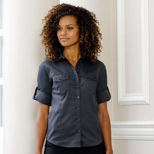 Russell Europe R-918F-0 - Ladies` Roll Sleeve Shirt 3/4 Sleeve